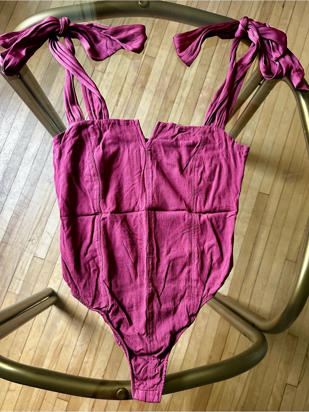 Free People Intimately FP Lola Bodysuit - Rich Berry / Size S